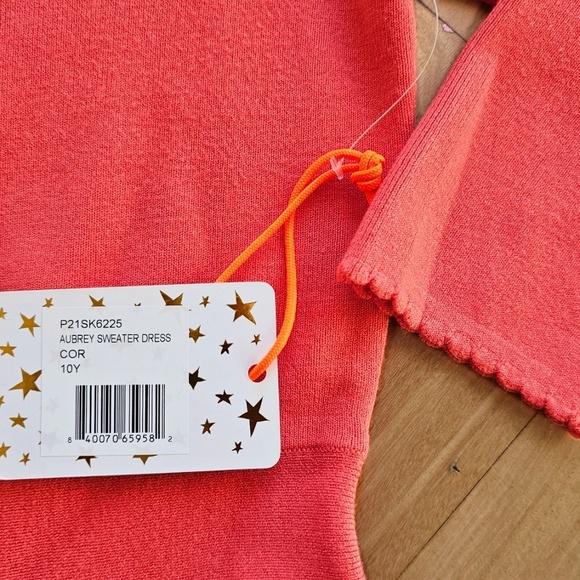 EGG New York Aubrey Sweater Girls Dress - Coral - Size 10Y NWT - Picture 4 of 5